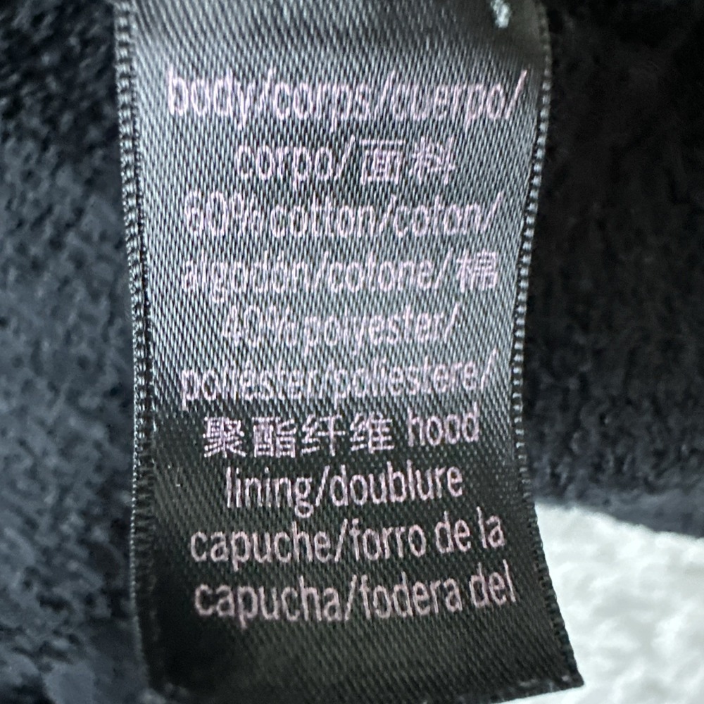 Victorias Secret Womens M Black Cropped Hoodie Pullover‎ Sweatshirt Cotton Blend - Picture 8 of 10